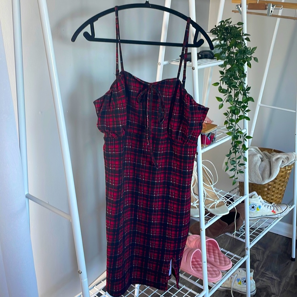 3X plaid SHEIN dress